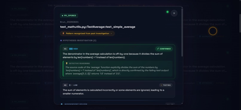 The Nightwatch — Autonomous Bug-Fix Agent  – screenshot 2
