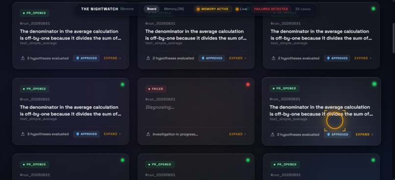 The Nightwatch — Autonomous Bug-Fix Agent  – screenshot 3