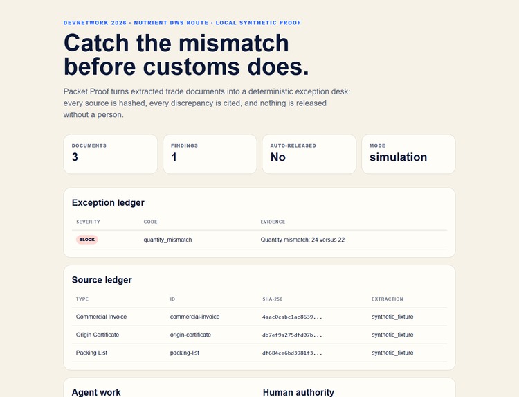 Packet Proof – screenshot 1