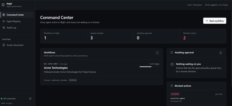 Aegis - AI Agent Governance Platform – screenshot 2