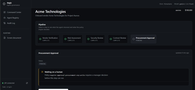 Aegis - AI Agent Governance Platform – screenshot 3