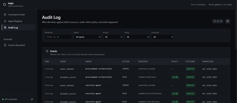 Aegis - AI Agent Governance Platform – screenshot 5