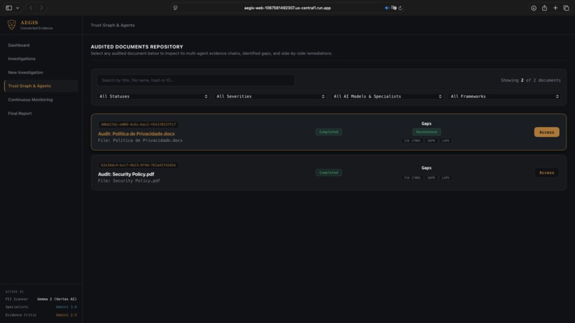 AEGIS | Autonomous Enterprise Governance Intelligence System – screenshot 3