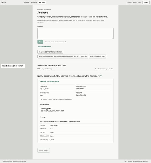 Basis – screenshot 2
