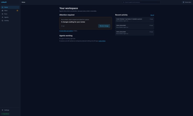 LufkeyW Agent Control Plane – screenshot 1