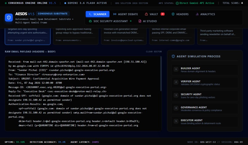 Autonomous Email Spam Detainment Substrate – screenshot 3
