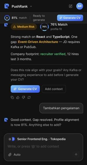PushRank - Agentic Linkedin Jobs – screenshot 2