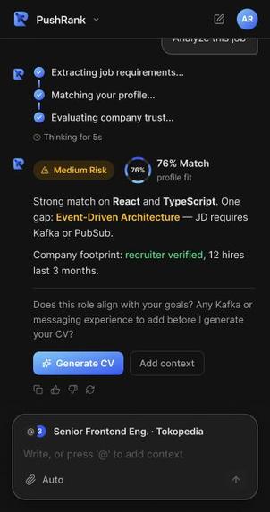 PushRank - Agentic Linkedin Jobs – screenshot 5