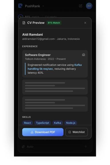 PushRank - Agentic Linkedin Jobs – screenshot 7