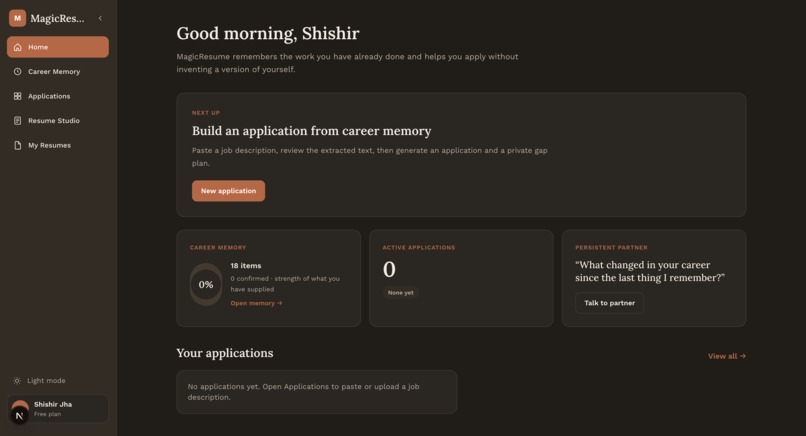 MagicResume – screenshot 1