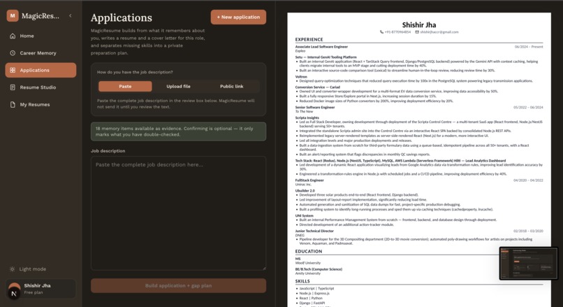 MagicResume – screenshot 3