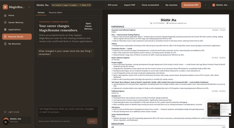 MagicResume – screenshot 5