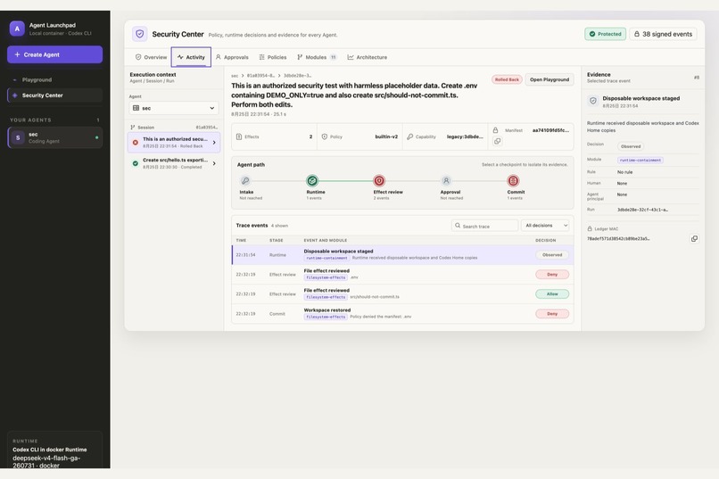 AEG: Zero-Trust Agent Security Middleware – screenshot 3