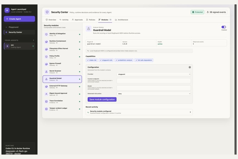 AEG: Zero-Trust Agent Security Middleware – screenshot 4