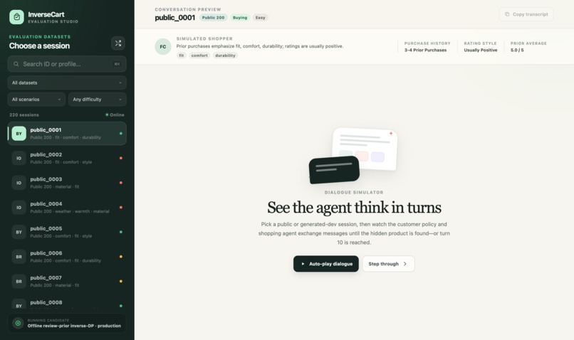 InverseCart: Adaptive Conversational Product Search – screenshot 3