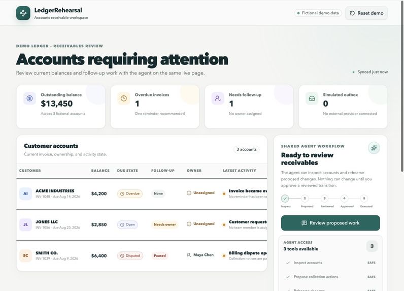 LedgerRehearsal – screenshot 1