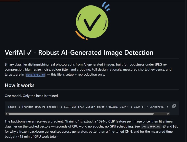 VerifAI – screenshot 1