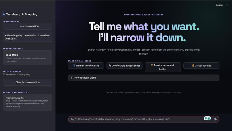 TechJam AI Shopping - Conversational Product Discovery – screenshot 2