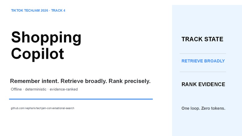 Evidence-Aware Conversational Shopping Copilot – screenshot 1