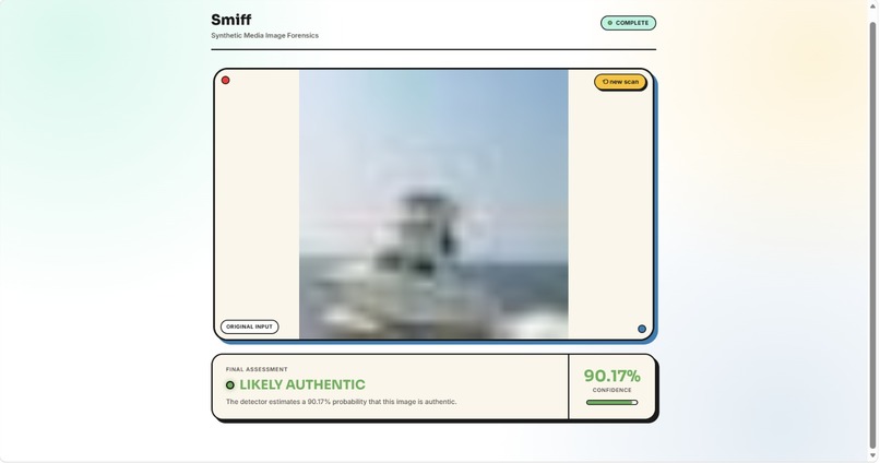 SMIFF: Synthetic Media Image Forensics – screenshot 2