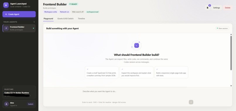 Agent Launchpad – screenshot 1