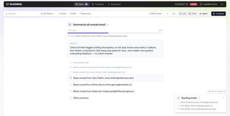 WebMCP on saasmail – screenshot 2