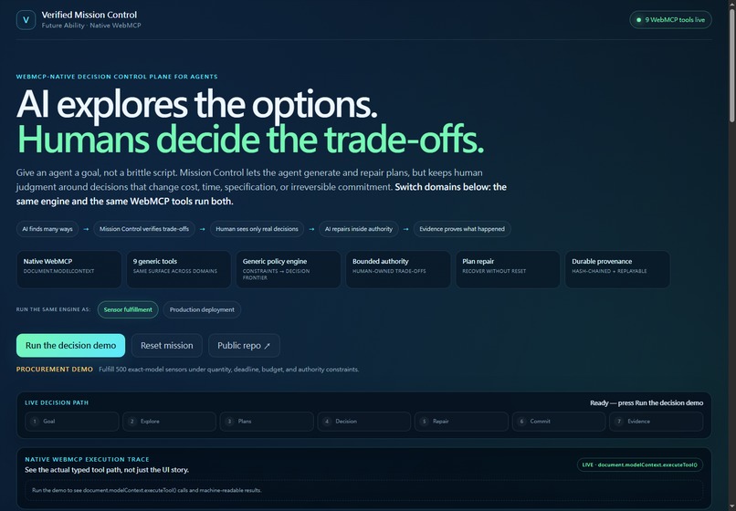 Verified Mission Control – screenshot 2