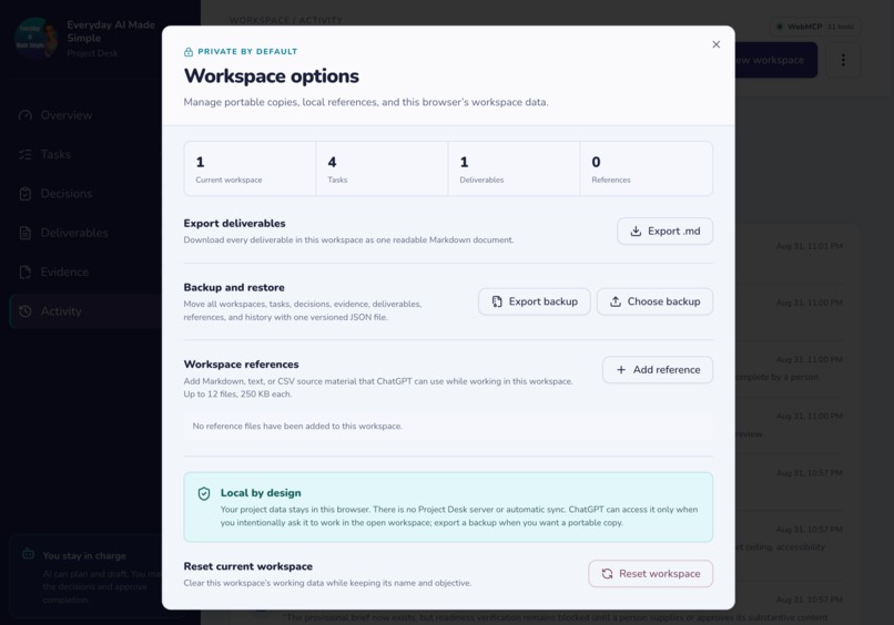 My Project Desk – screenshot 2