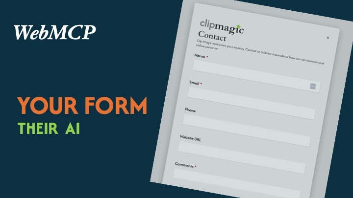 Clip Magic- WebMCP on an Existing Contact Form – screenshot 1