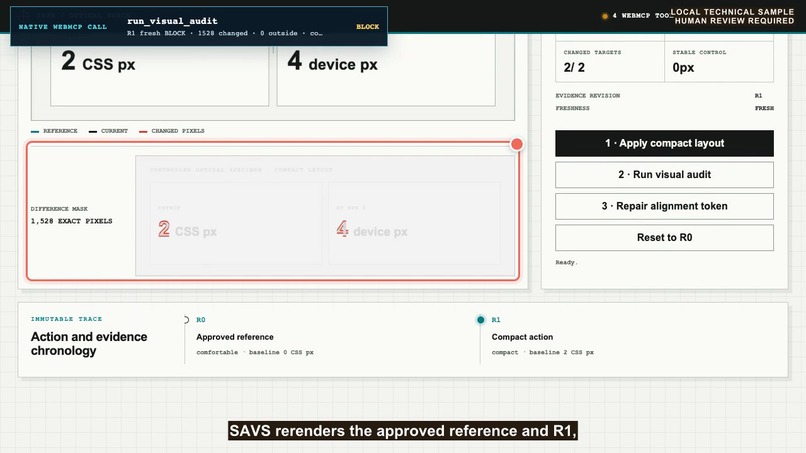 SAVS: Visual Proof for WebMCP Agents – screenshot 1