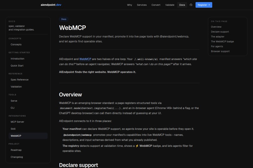 AIEndpoint - Service Discovery for the Agentic Web – screenshot 1