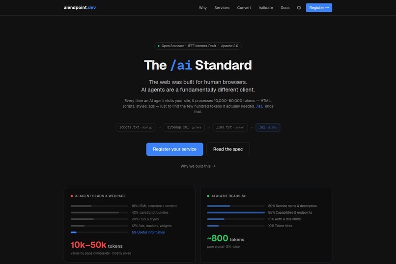 AIEndpoint - Service Discovery for the Agentic Web – screenshot 3