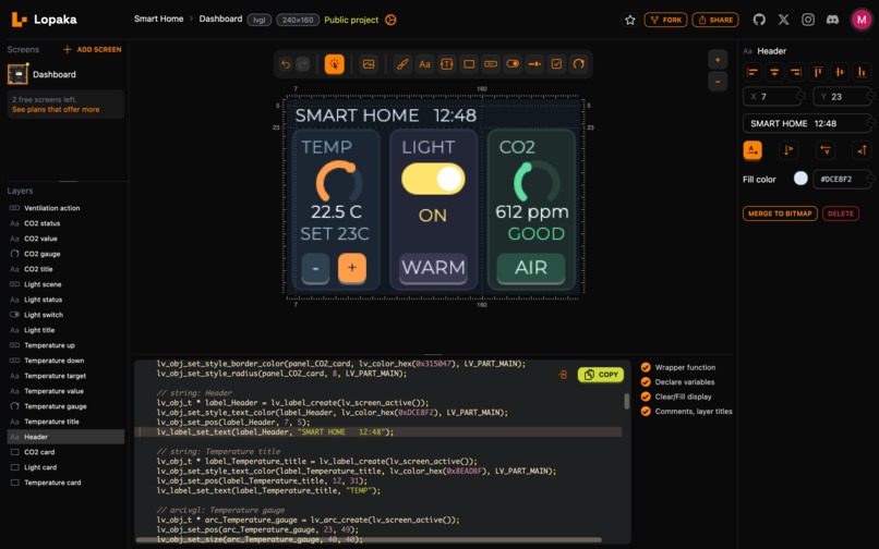 Lopaka.app embedded GUI builder – screenshot 1