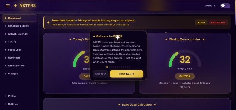 ASTR18 – screenshot 1