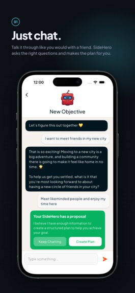 SideHero: AI Habit Coach – screenshot 1