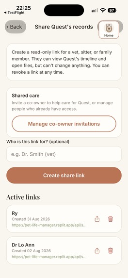 My Pet Life Manager – screenshot 5