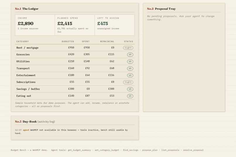 Budget Bench – screenshot 3