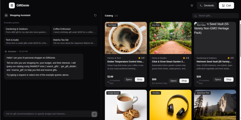Co-Shop: WebMCP Personal Shopper – screenshot 3