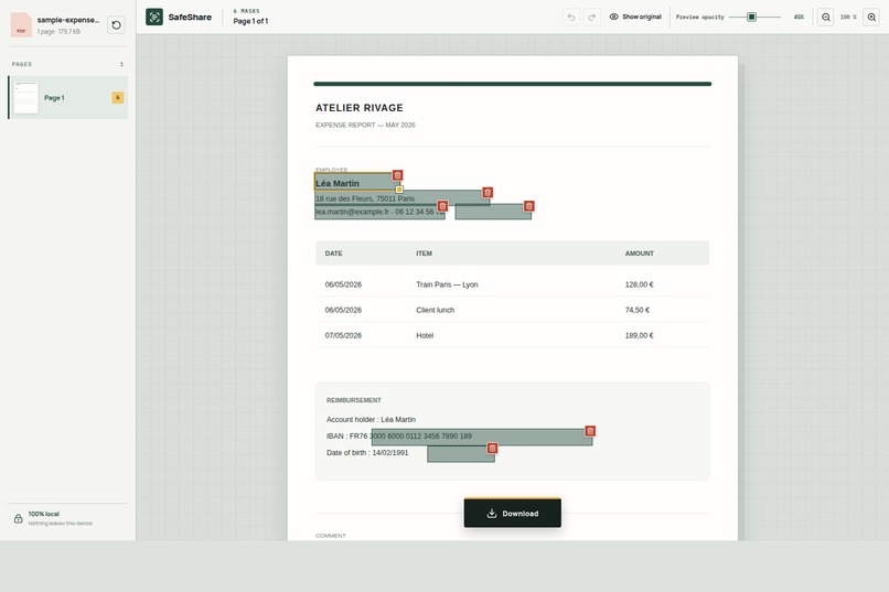 SafeShare – screenshot 1