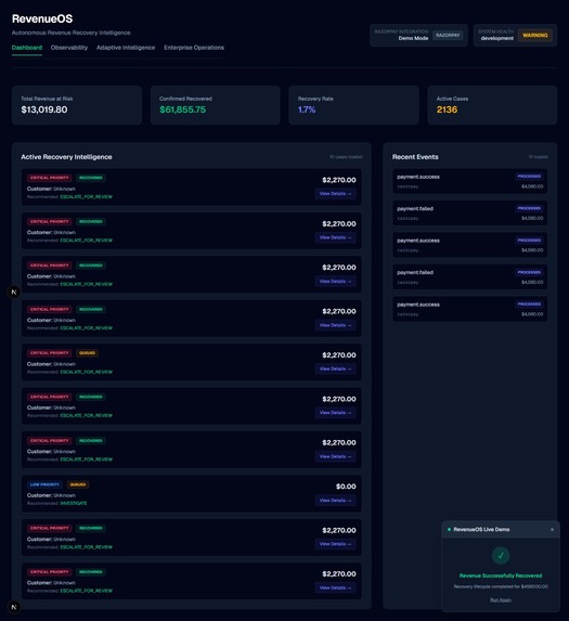 RevenueOS – screenshot 1