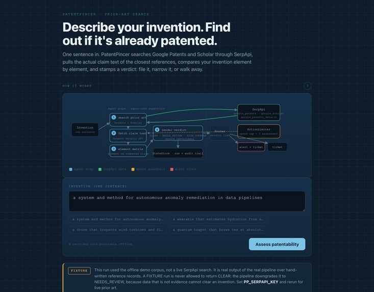 PatentPincer – screenshot 1
