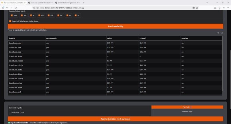 Raw Server Domain Connector – screenshot 2