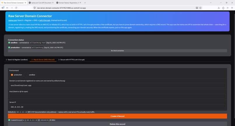 Raw Server Domain Connector – screenshot 3