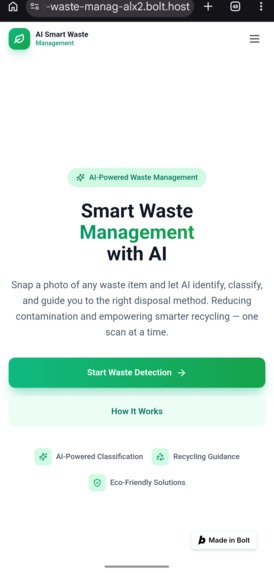 Ai based smart waste management platform  – screenshot 1