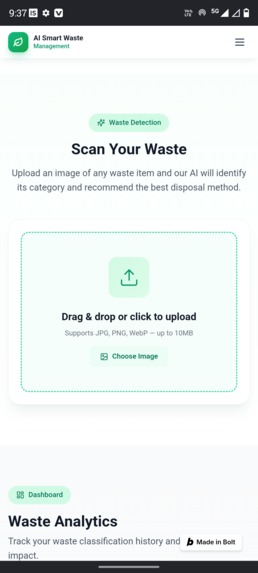 Ai based smart waste management platform  – screenshot 2