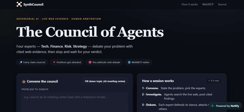 SynthCouncil – screenshot 2