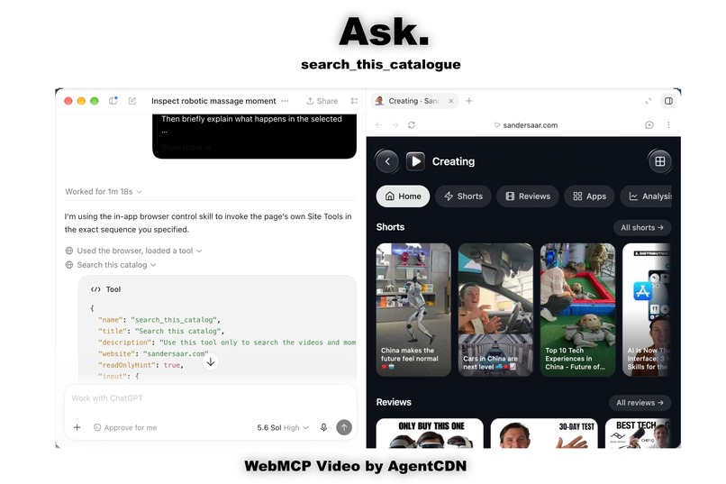 WebMCP Video by AgentCDN – screenshot 2