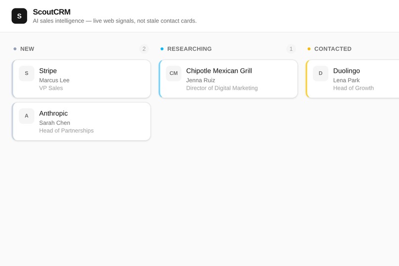 ScoutCRM – screenshot 2