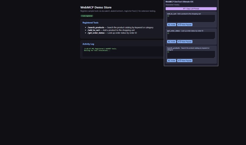 WebMCP DevTool Ultimate IDE – screenshot 2