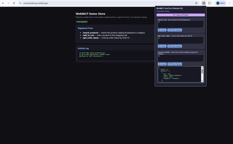 WebMCP DevTool Ultimate IDE – screenshot 3